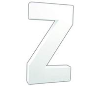 Décopatch AC725Cpack - Un Lot de 3 supports en papier blanc mâché 3x12x20,5 cm, Lettre Z