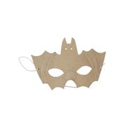 Décopatch AC846Cpack - Un Lot de 5 supports en papier brun mâché 4x14x10 cm, Masque enfant chauve-souris