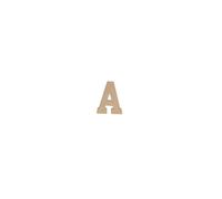 Décopatch AC852Cpack - Un Lot de 3 supports en papier brun mâché 15,7x2,5x20 cm, Lettre majuscule A