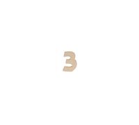 Décopatch AC887Cpack - Un lot de 3 supports en papier kraft brun 13x2,5x20 cm, Chiffre 3