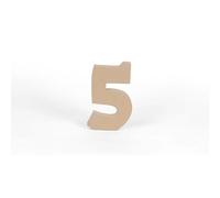 Décopatch AC889Cpack - Un lot de 3 supports en papier kraft brun 12x2,5x20 cm, Chiffre 5