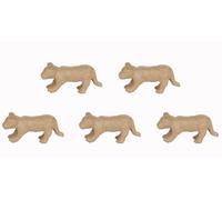Décopatch AP175Cpack - Lote de 5 soportes de papel marrón pulpado 13 x 4,5 x 6 cm, tigre