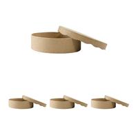 décopatch BT008O, Caja redonda para papel maché, 11x11x3 cm, Caja redonda (Paquete de 4)