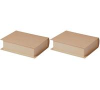 décopatch BT070C - Caja de papel maché, forma de libro, 22,5 x 18 x 6 cm, 1 pieza, marrón (Paquete de 2)