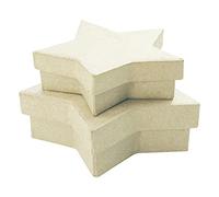 Décopatch BTS909C-Lote maché con Forma, perfectas para decoración del hogar, Color marrón, Papel, 2 Cajas de Estrellas sexys, 2er Pack