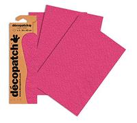 Décopatch C710O - Une pochette de 3 feuilles de papier imprimé 30x40 cm, Inde rose fuschia