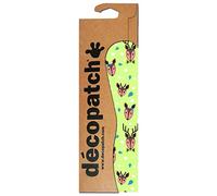 Décopatch C726O - Une pochette de 3 feuilles de papier imprimé 30x40 cm, Têtes de renne vert d'eau