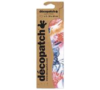Décopatch C793C - Una funda de 3 hojas de papel impreso, 30 x 40 cm, diseño de Marbling