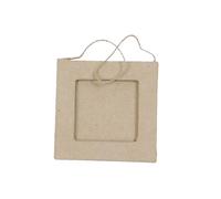 Décopatch CD691Opack - Lote de 5 soportes de papel marrón maché, 1 x 8 x 8 cm, mini marco cuadrado