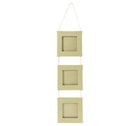 Décopatch CD701O - Un lot de 3 cadres reliés carré en papier brun mâché 8x8cm
