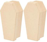 décopatch Clairefontaine BT059C - Un Support en Papier Brun mâché 12,5x6x4 cm, Boite cercueil (Paquete de 2)