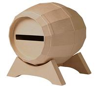Décopatch EV020C - Soporte de papel marrón maché, 29 x 21 x 21 cm, urna de barril