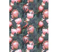 Décopatch FDA757O - Une pochette de 20 feuilles 30x40 cm Eclosion de rose sur fond gris