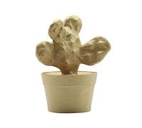 Décopatch HD047C - Soporte de papel marrón maché, 9,5 x 13 16,5 cm, Cactus