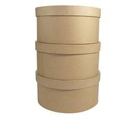 Décopatch Juego de 3 cajas de papel maché, color marrón, 330320310/150 mm, 3