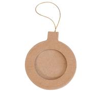 Décopatch NO050Cpack - Juego de 10 marcos de bola redonda de Navidad para colgar y decorar de papel maché marrón - 0,5 x 8 x 9,5 cm