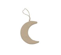 Décopatch NO057Cpack - Un Lot de 5 supports en papier Mâché brun 15x5x7,5 cm, Lune plate à suspendre