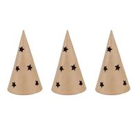 Décopatch NO067C - Un Lot de 5 Bougeoirs sapin en papier mâché 8x8x14,5cm - Compatible bougie LED