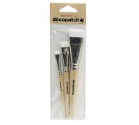 Décopatch PACK3PCO - Un lot de 3 pinceaux en nylon (largeur : 1x1cm + 1x1,7 cm + 1x3 cm)