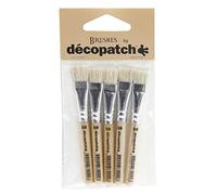 Décopatch PACKPC05O - Un lot de 5 pinceaux en soie largeur 1 cm