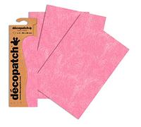 Décopatch Papel de impresión de piel de animal rosa, 30 x 40 cm (paquete de 3 hojas)