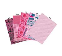 Décopatch - Papel decorativo (30 x 40 cm), diseño de hojas, color rosa