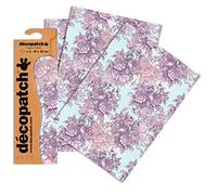 décopatch Papel Decorativo, Violett Rose Rosen, Format : 395 x 298 mm, 3