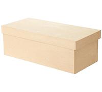 Décopatch papel maché caja de zapatos, color marrón