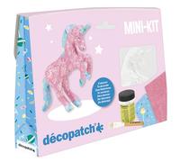 Décopatch - Papel maché (Mini Kit 19 x 13,5 x 4,5 cm), diseño de unicornio, marrón