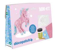 Décopatch Papel maché Mini Kit 19 x 13,5 x 4,5 cm diseño de unicornio marrón