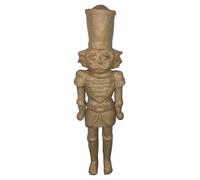 Décopatch SA239C - Un support en papier brun mâché 3,5x6,5x22 cm, Bonhomme Casse-noisette