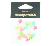 Décopatch Tresors-Juego de 24 Corazones Pastel, Color Brillante, 10 mm
