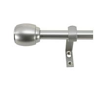 Decopolitan Juego de barras de cortina, acero, plata, 71,1 a 122,2 cm