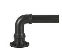 Decopolitan Juego de barras telescópicas para cortina, acero de aleación, negro, 45,7 a 91,4 cm