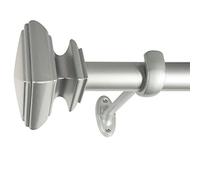 Decopolitan Juego de Varillas de Tratamiento para Ventanas cuadradas de 7/8 Pulgadas, níquel, 36 to 72-Inch