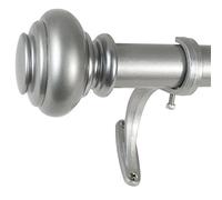 Decopolitan - Juego de Varillas de Tratamiento para Ventanas Individuales de urna de 2,54 cm, Plata Antigua, 18 to 36-Inch