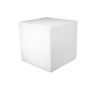 DecoPorex - Bloque de espuma de poliestireno para trabajos de manualidades escolares - Cuadrado de Poliestireno o styropor para artes y manualidades - 20 cm x 20 cm x 20 cm