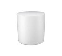 DecoPorex - Cilindros de espuma de poliestireno para manualidades - Cilindros de Poliestireno expandido para artes y manualidades - Color blanco natural (20 x 20cm)