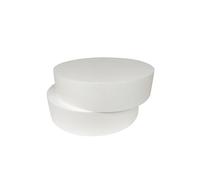 DecoPorex - Bloques circulares de poliestireno de Ø40cm x 10cm para Trabajos de Manualidades y Decoración (2 Unidades)