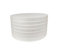 DecoPorex - Bloques circulares de poliestireno de Ø40cm x 3cm para Trabajos de Manualidades y Decoración (7 Unidades)