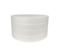 DecoPorex - Bloques circulares de poliestireno de Ø40cm x 5cm para Trabajos de Manualidades y Decoración (4 Unidades)