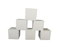 DecoPorex - Bloques de espuma de poliestireno (6 unidades) - Cubos 10x10x10 cm para manualidades, decoraciones, proyectos escolares y eventos - Ligero, pintable y fácil de trabajar