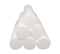 DecoPorex - Cilindros de espuma de poliestireno para manualidades (6 unidades) - Cilindros Porex expandido para artes y manualidades - Diametro: 5 cm x 20 cm cada uno