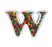 DecoPorex - Letra W para Candy Bar de 19Cm de Altura y 2Cm de Profundidad en poliestireno