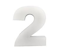 DecoPorex - Número 2 de 40cm alto, 5cm de grueso en poliestireno expandido para decoracion de eventos, celebracion, aniversario y cumpleaños