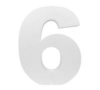 DecoPorex - Número 6 de 40cm alto, 5cm de grueso en poliestireno expandido para decoracion de eventos, celebracion, aniversario y cumpleaños