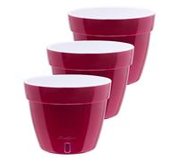 DECOPOTS - 3 Pack - Self Watering Planter - Modern Flower Pot with Water Level Indicator for All House Plants Flowers Herbs - Height 8.3 inches (Dia