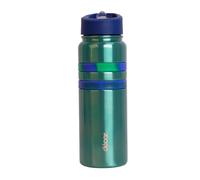 Décor - Botella de agua de acero inoxidable Duo Bands, verde vibrante, reutilizable, ecológica, duradera, a prueba de fugas, ideal para uso diario y aventuras al aire libre, 750 ml
