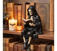Décor D’étagère Gothique, Estatua Gótica De Resina Con Túnica, Gothic Robed Figurine, Statue En Robe Noire, Figura de Resina de Fantasía Halloween, para Hogar, Estantería, Estudio, Mesa, Jardín