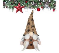 Décor En Peluche Gnome De Noël - Nain Ultra Doux 25cm Avec Flocon De Neige, Ornement Sans Visage Rudolph | Décoration D'Intérieur Mignonne Pour Maison, Table, Bureau, Collection Et Cadeau